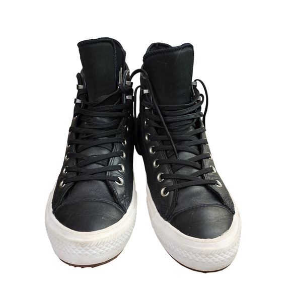 Converse CTAS Leather Waterproof High Top Sneaker Boot Black Women's 10.5 - Picture 12 of 12
